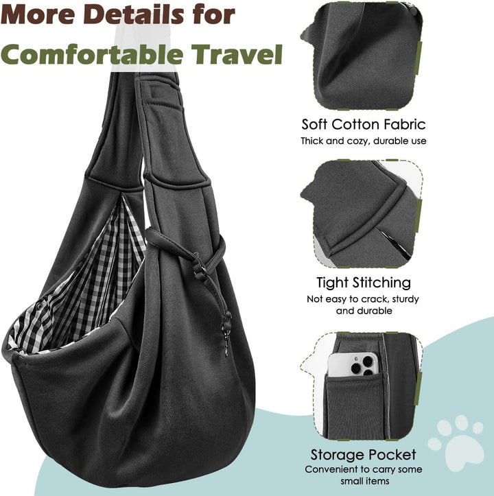 Pawaboo Hundetragetasche, Tragbare Haustier Hundetasche mit Verstellbare Schultergurt,Outdoor Reise