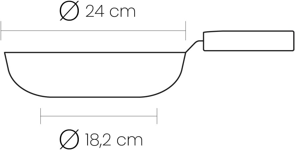 IBILI - Pfanne New Induplus, 24 cm, Aluminium, Anti-Haft, geeignet für Induktion 24 cms, 24 cms
