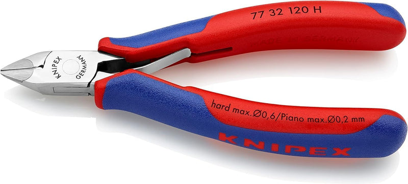 Knipex Elektronik-Seitenschneider mit eingesetzter Hartmetallschneide mit Mehrkomponenten-Hüllen 120