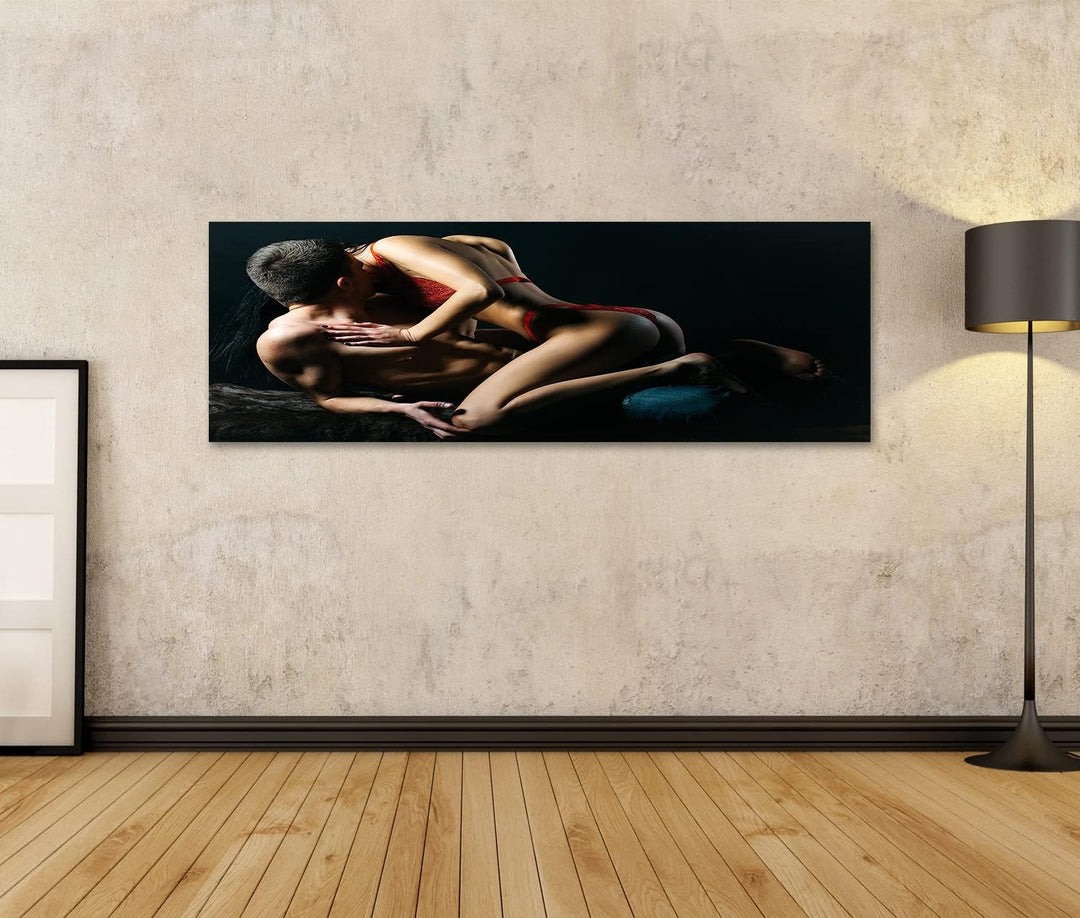 islandburner Bild auf Leinwand Sexy Junges Paar Schlafzimmer Erotisch Bilder Wandbilder Poster Leinw