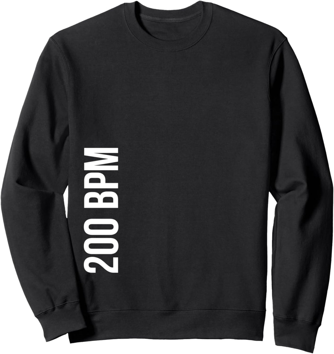 Backprint 200 BPM Hardcore Totenkopf - Druck auf Rücken Sweatshirt