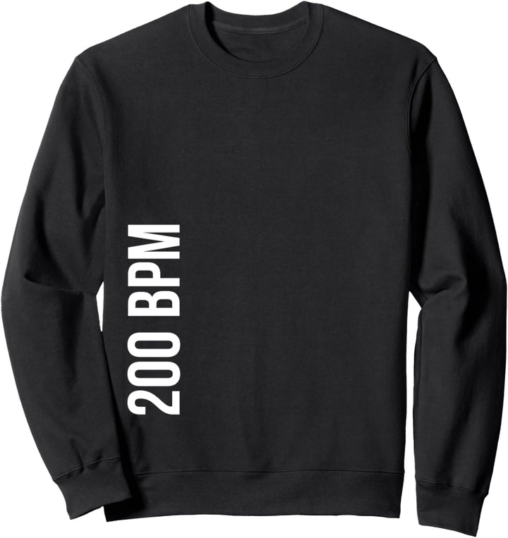 Backprint 200 BPM Hardcore Totenkopf - Druck auf Rücken Sweatshirt