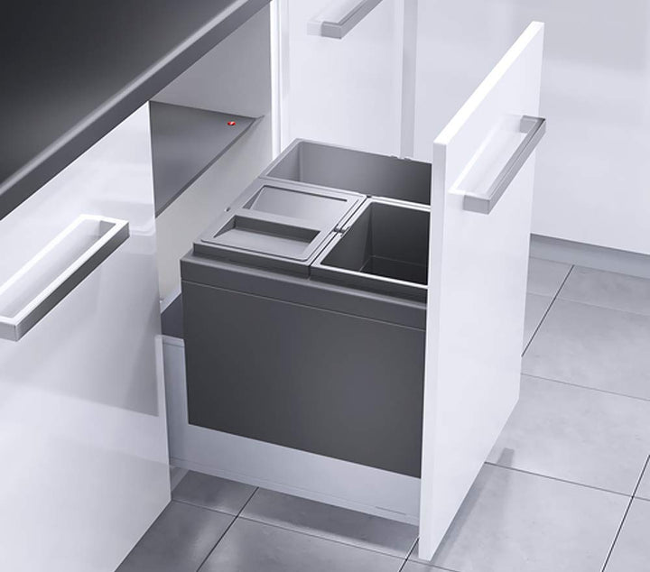 Hailo Mülleimer Einbau Abfalleimer Triple XL 44 für 50er Schränke m Frontauszug