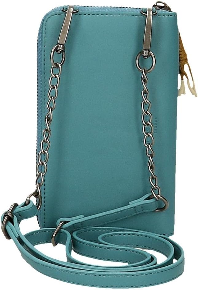 Pepe Jeans Bea Umhängetasche Handyhalter Blau 11x17,5x2,5 cm Kunstleder Bandolera Portamóvil Blau, B
