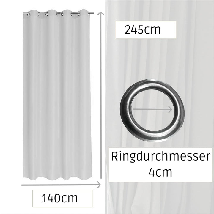 Cleanlevel EST 2016 Verdunklungsvorhang mit Ösen 140cm x 245cm Vorhang Blickdicht Thermo Gardine Wär
