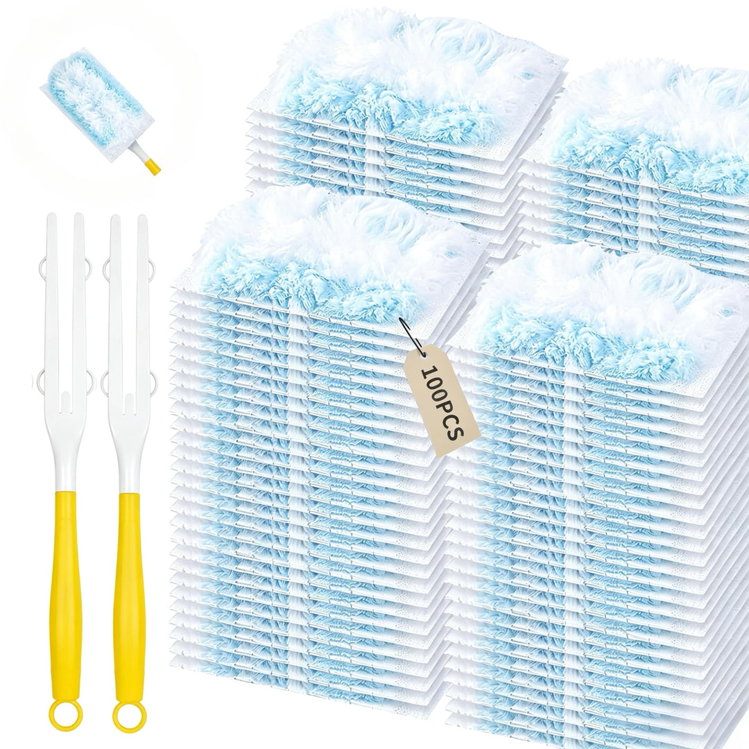 102 Stück Staubmagnet Kompatibel mit Swiffer Staubmagnet Nachfüllpack, Einweg Magnet Staubwedel für