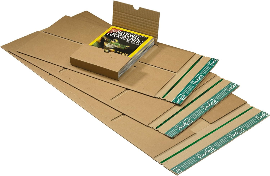 progressPACK Universal-Versandverpackung Premium PP B05.02 aus doppelter Wellpappe, DIN B5, 250 x 19