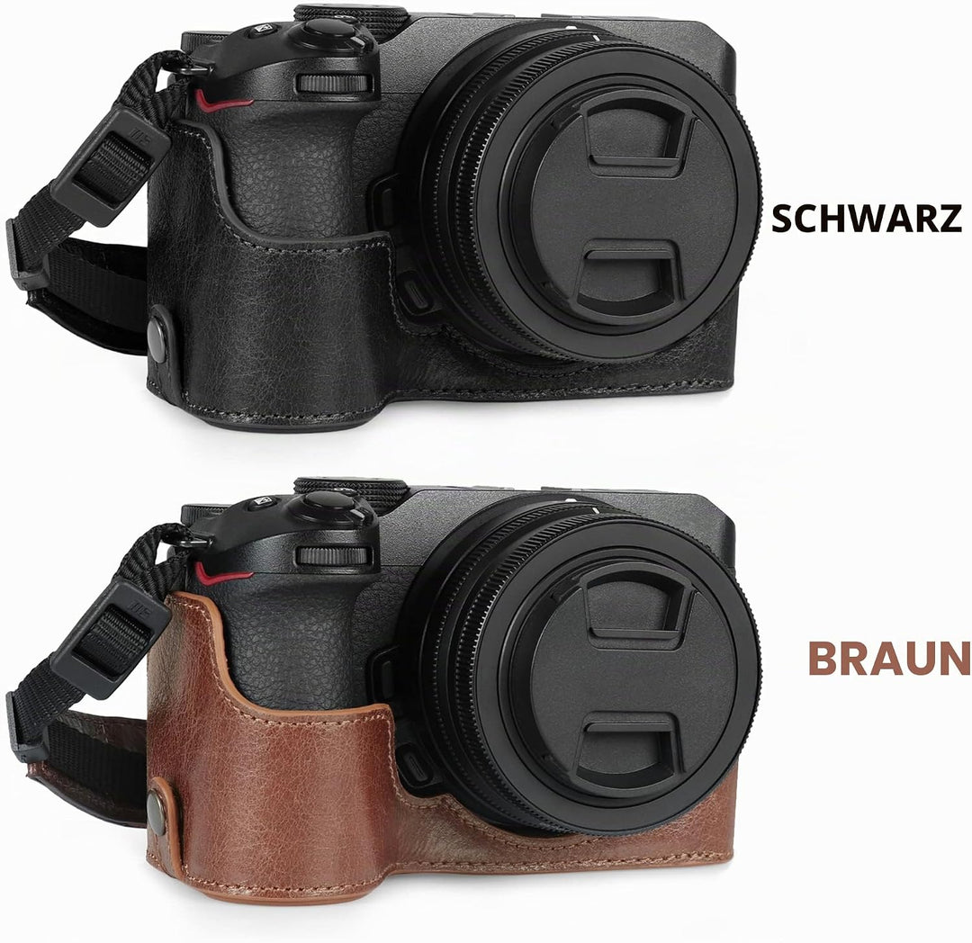 MegaGear Ever Ready Kameratasche aus echtem Leder, kompatibel mit Nikon Z30 (Braun), Braun
