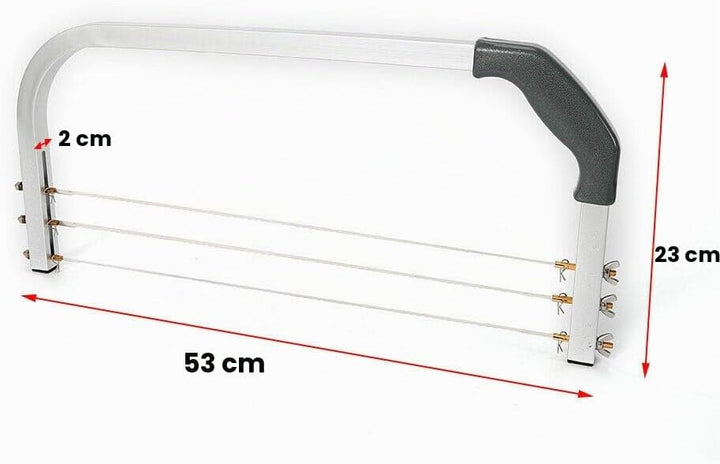 Tortenschneider 53cm tortenbodenschneider Edelstahl Kuchenausgleicher verstellbarer 3 Drähte Tortens