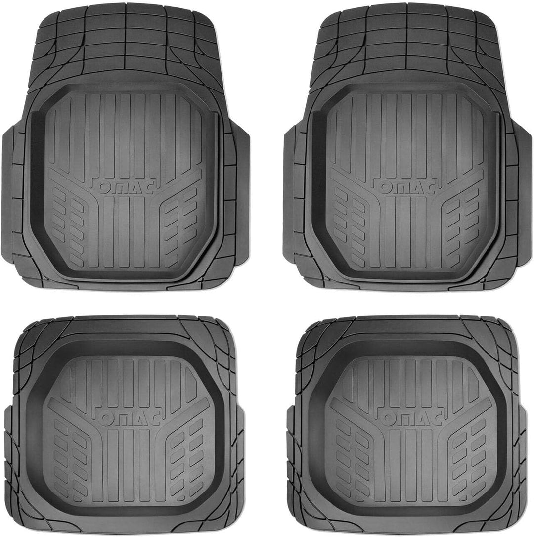 Fussmatte Gummimatten Universelle Kompatibilität Allwetter Hoher Rand Antirutsch Schwarz