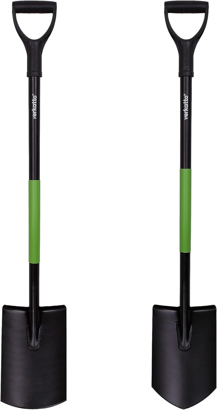 Ergonomic Spitzspaten aus Gehärtetem Stahl - 110 cm - Gärtnerspaten mit Ergonomischem Stiel und D-Gr