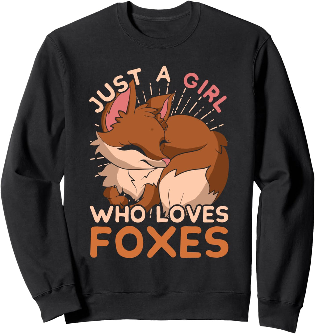 Natur Tier des Waldes Niedliches Fuchs Mädchen Sweatshirt
