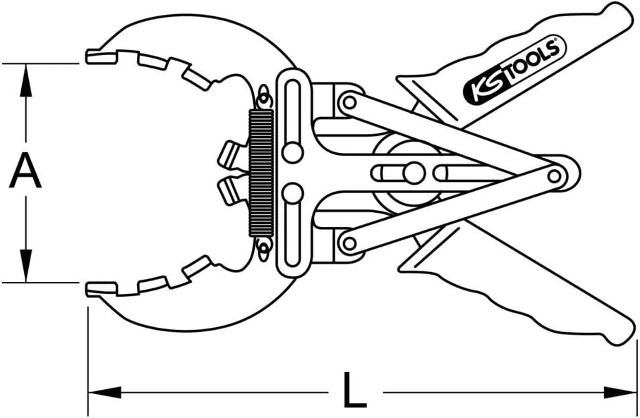 KS Tools 150.1175 Kolbenring-Zange, Ø 50-100mm