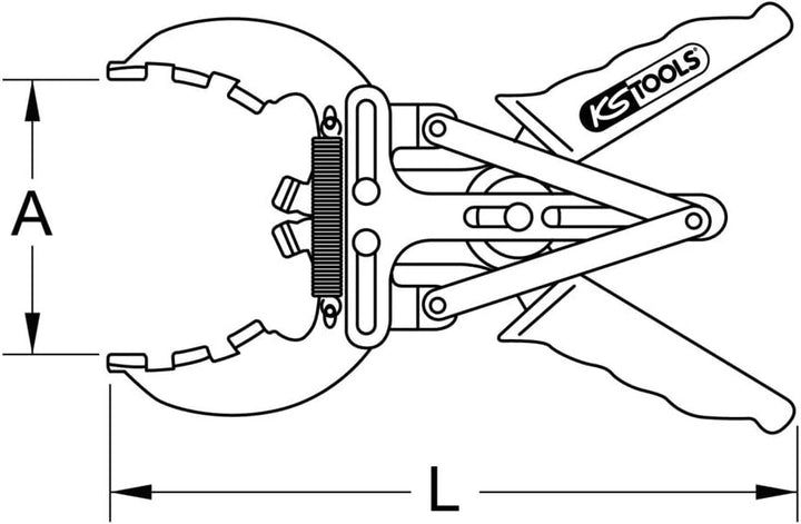 KS Tools 150.1175 Kolbenring-Zange, Ø 50-100mm
