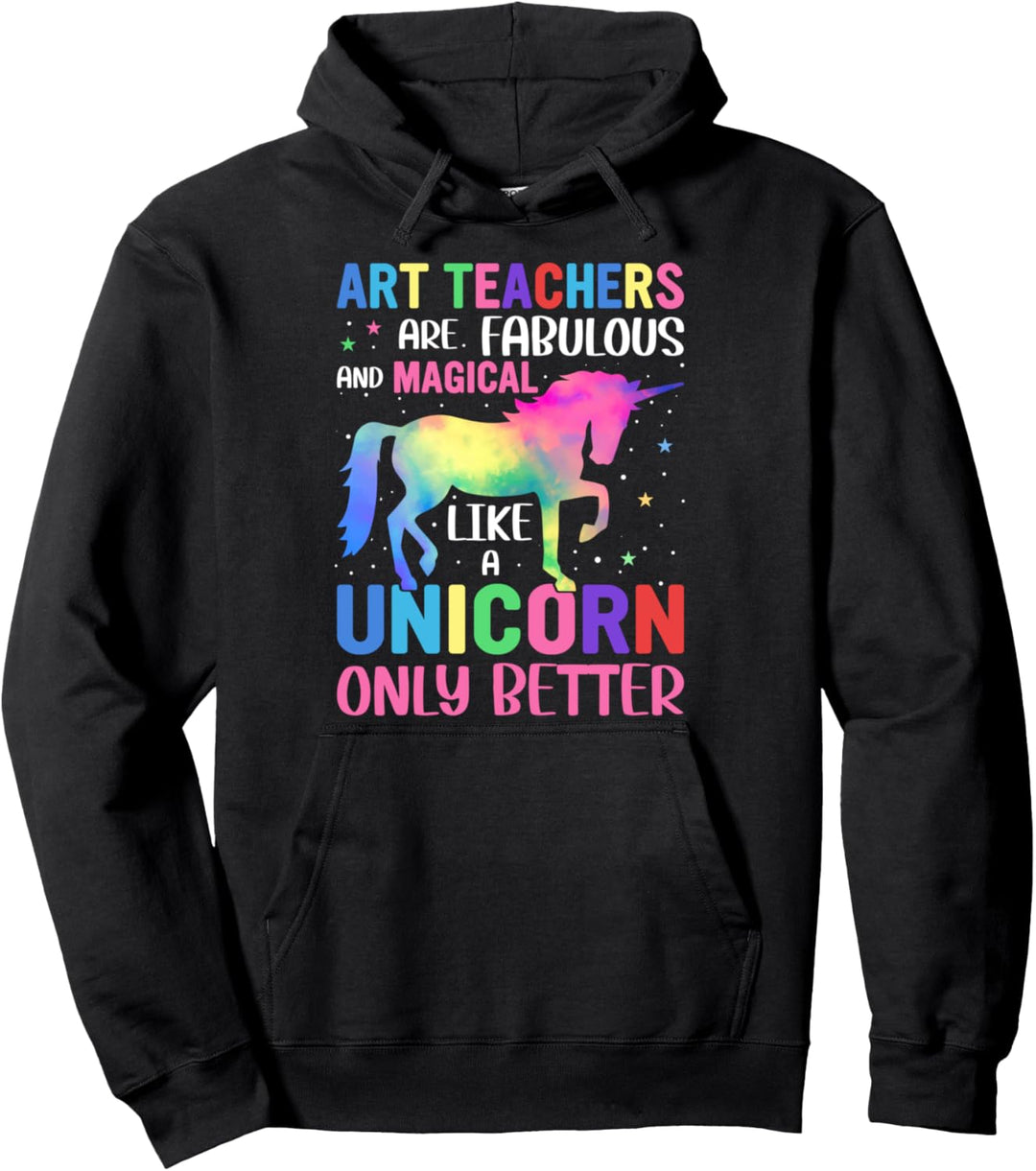 Kunstlehrer sind fabelhaft magisch tupfendes Einhorn lustig Pullover Hoodie