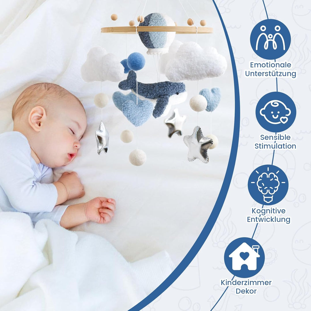 Wal Meerestiere Mobile Baby, Babybett Windspiel, Baby Mobiles, Bettglocke Babyzimmer Decor, Kinderbe