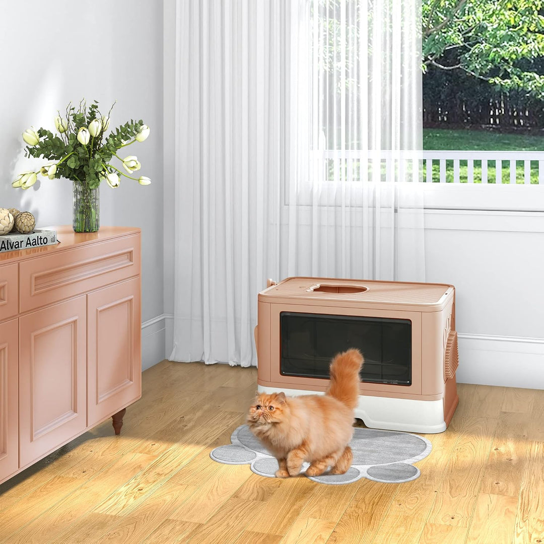 YITAHOME Katzentoilette mit Deckel, Katzenklo Gross, Katzenklo Hop In, Geruchlose Katzentoilette mit