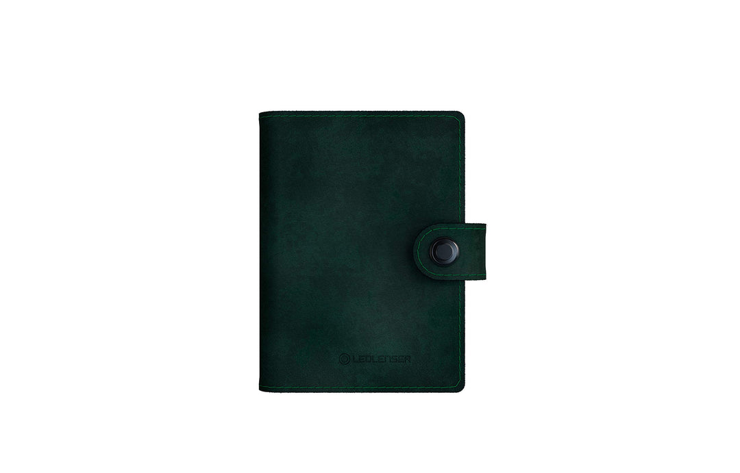 Ledlenser Lite Wallet Portemonnaie, Matte Dark Forest, integrierter RFID-Schutz, aufladbares LED-Lic