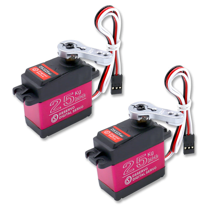 KUBOWAI 25kg Digital Servo, Full Metal Gear Wasserdichter Servomotor mit hohem Drehmoment, Lenkwinke