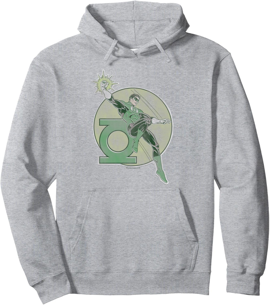 Green Lantern Retro Lantern Iron On Pullover Hoodie