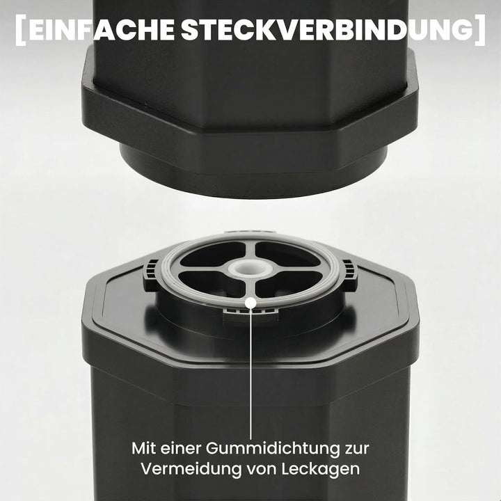 Outsunny Solardusche 60L Gartendusche mit schwenkbarem Regenduschkopf Wasserhahn, einstellbarer Temp
