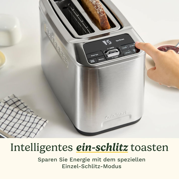 Cuisinart Smart Elite 2-Scheiben-Toaster | Extra-lange Schlitze für Artisan-Brote | Speichern Sie Ih