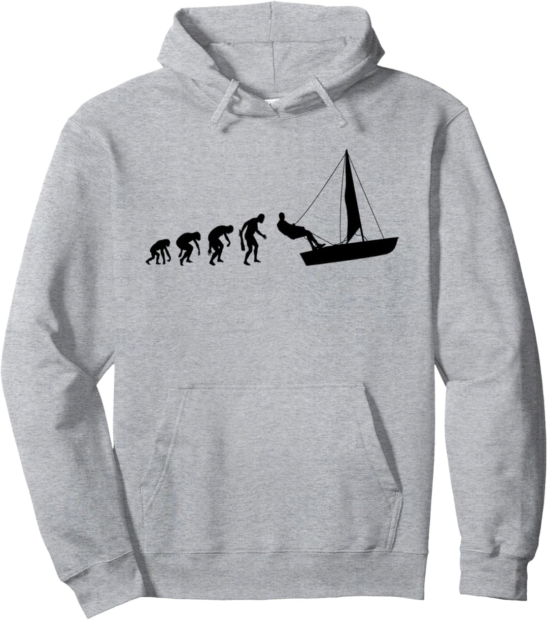 Segeln Evolution Segelboot Segler Skipper Segeltörn Pullover Hoodie