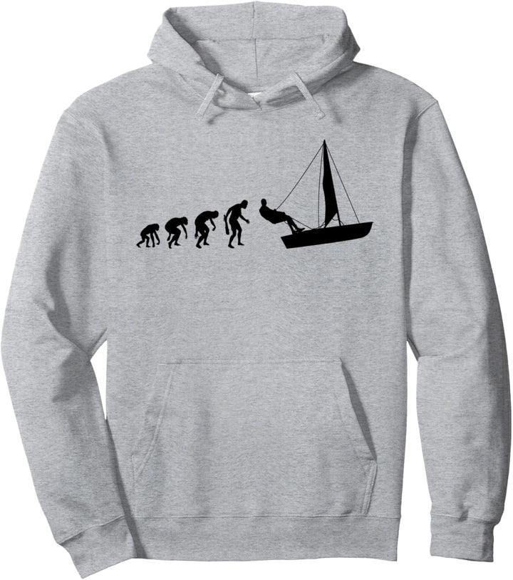 Segeln Evolution Segelboot Segler Skipper Segeltörn Pullover Hoodie