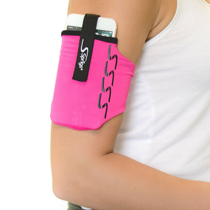 Sprigs Banjee Oberarm Handy Tasche Armband Joggen Sport Fitness Wandern Laufen Smartphone, 552 Pink