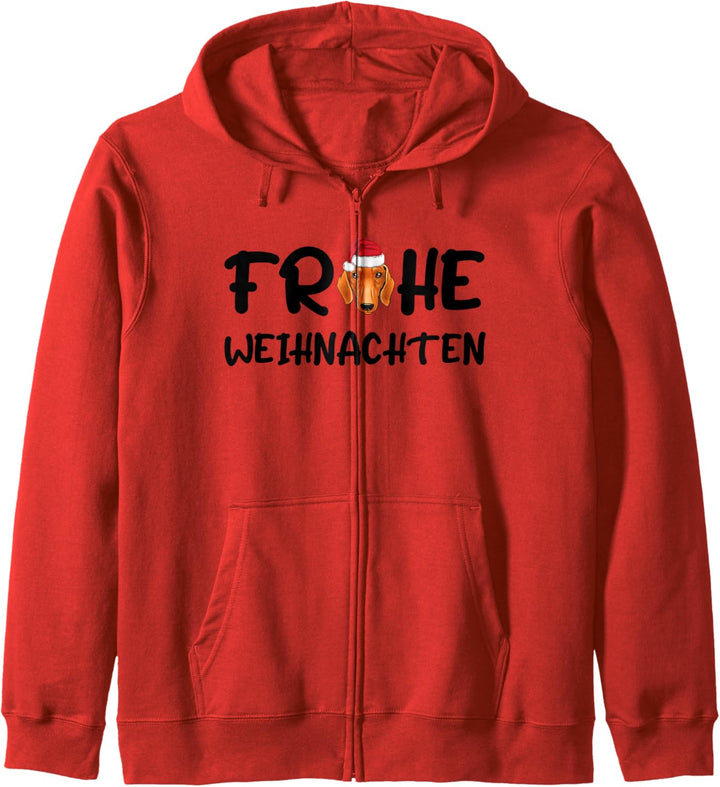 Dackel Weihnachtspulli Hund Dackel Frohe Weihnachten Kapuzenjacke
