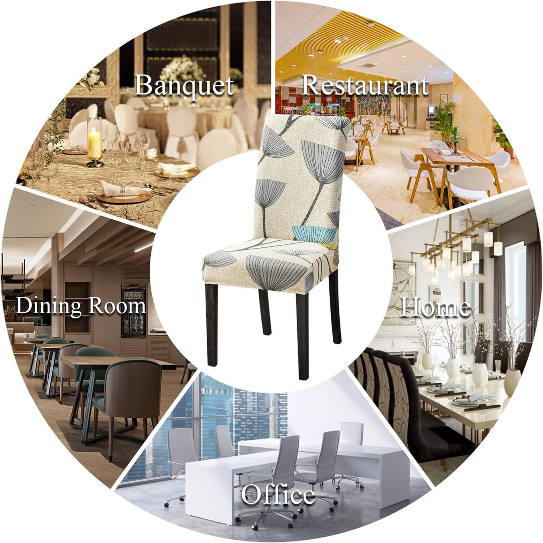 Lydevo Stuhlhussen 6er Set Stretch Moderne Stuhlhussen für Esszimmerstühle Stuhlhussen für Schwingst