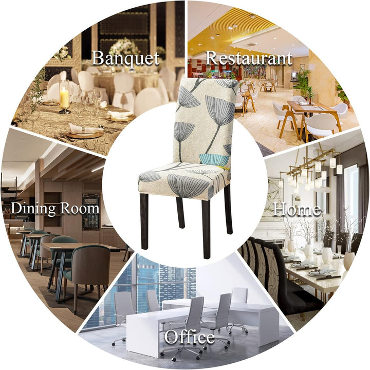 Lydevo Stuhlhussen 6er Set Stretch Moderne Stuhlhussen für Esszimmerstühle Stuhlhussen für Schwingst
