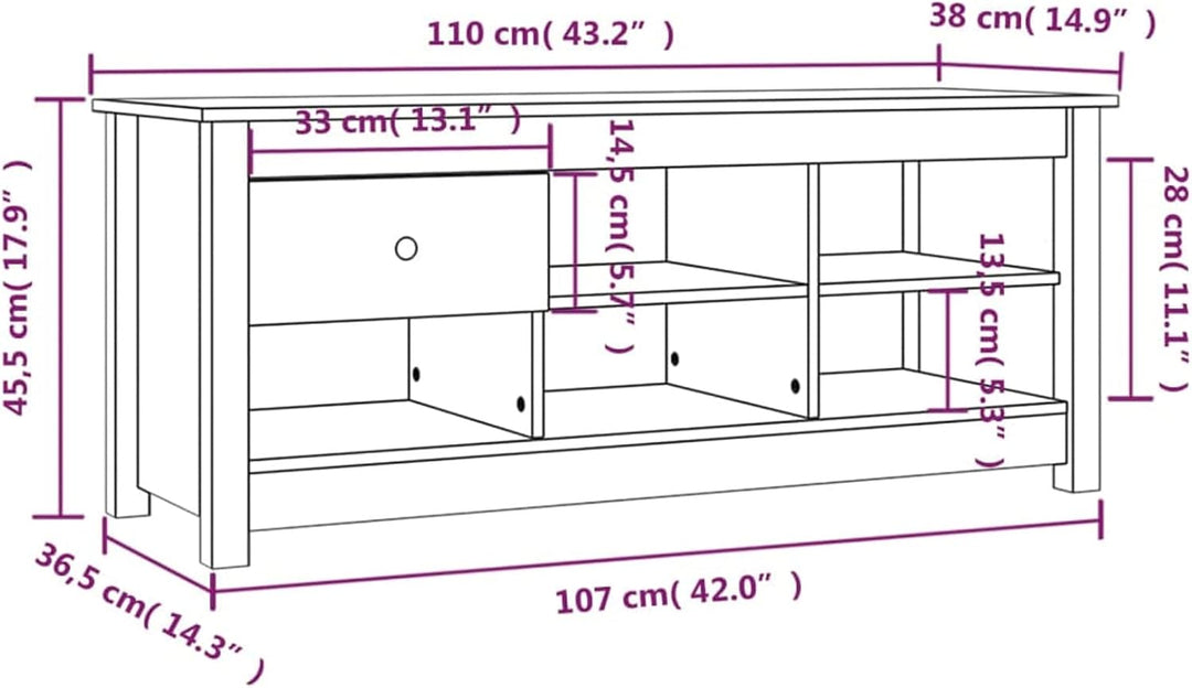Tidyard Schuhschrank mit Schublade und 5 Fächer Schuhkommode Schuhregal Schuhablage Schuhaufbewahrun