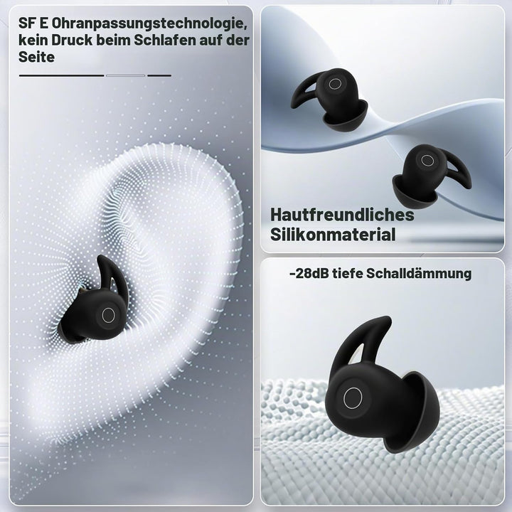 Novonell Snooze Pods Pro, Anti Schnarch-Kopfhörer für Seitenschläfer, Ultrabequem &amp; Geräuschfrei Sch