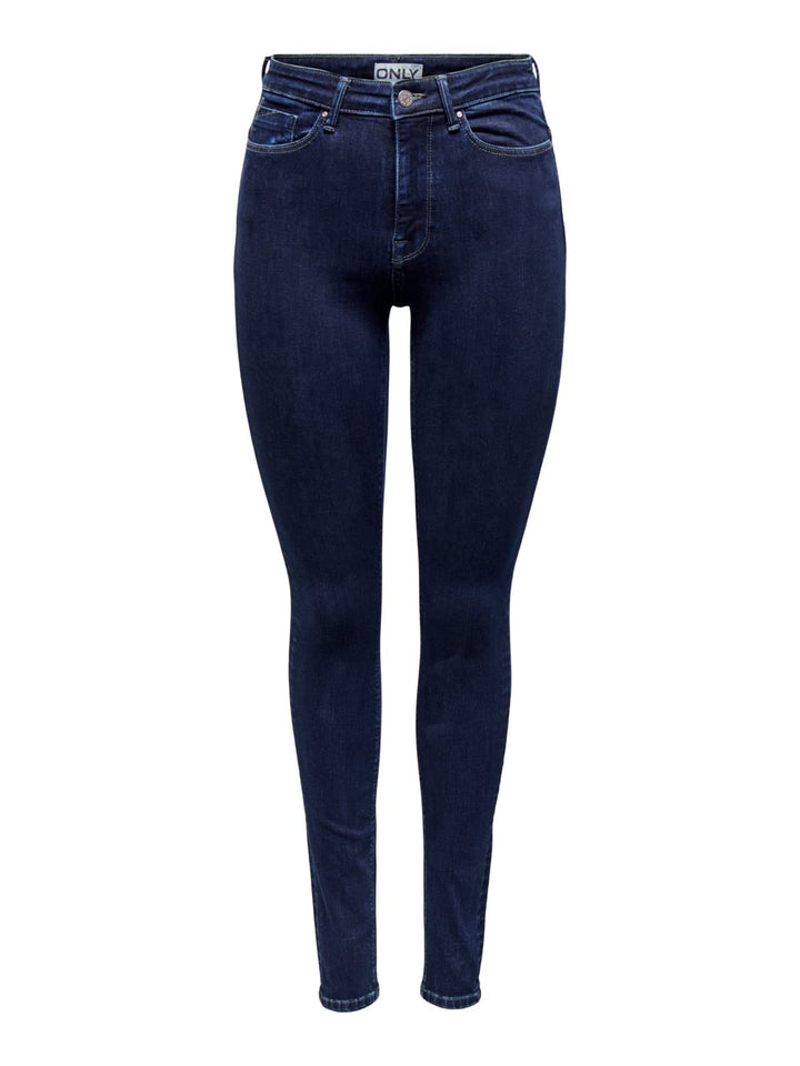 ONLY Damen Onlpaola Hw Sk DNM Tai Jeans, Dark Blue Denim