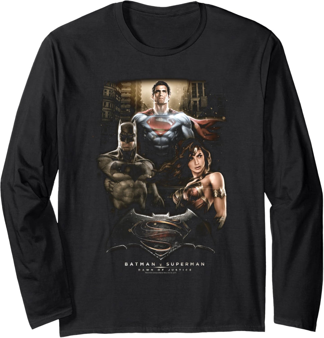 Batman v Superman The Three Langarmshirt