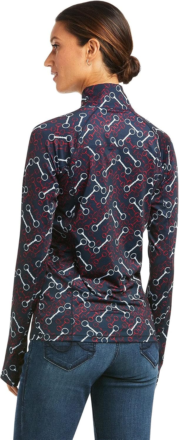ARIAT 2023 Womens Lowell 2 0 1/4 Zip Base Layer 10046603 - Forest Ride - XL Teamaufdruck, XL Teamauf