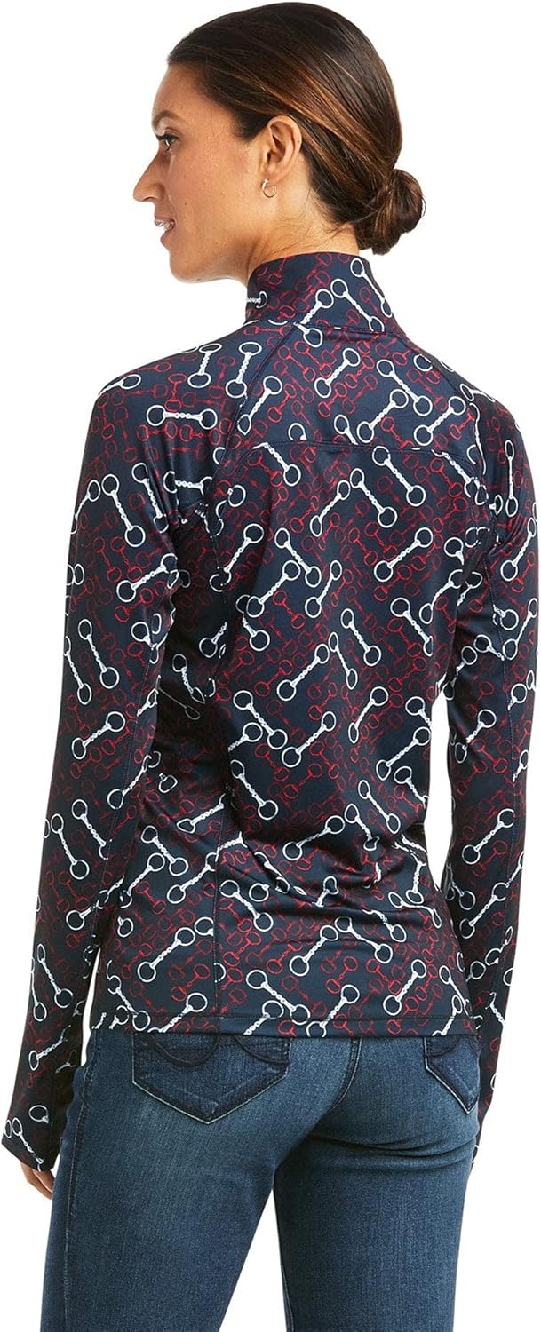 ARIAT 2023 Womens Lowell 2 0 1/4 Zip Base Layer 10046603 - Forest Ride - XL Teamaufdruck, XL Teamauf
