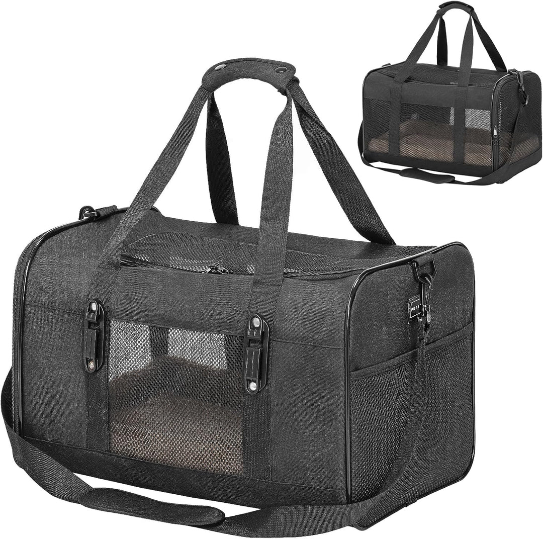 Petsfit Transporttasche Katze für Auto, Hundetasche mit Gurtschnalle Transportbox Katze mit weichen
