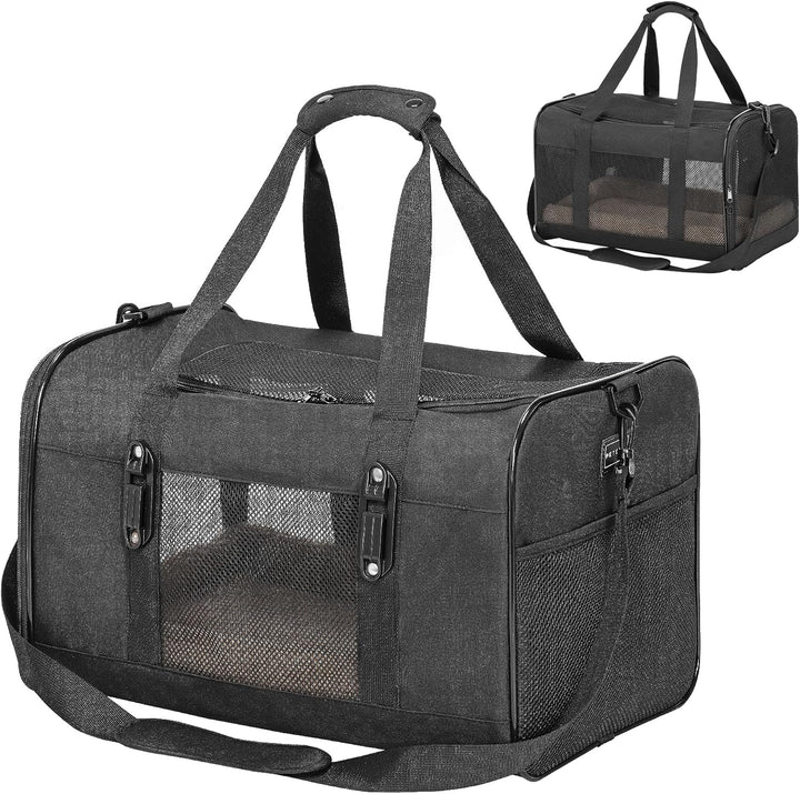 Petsfit Transporttasche Katze für Auto, Hundetasche mit Gurtschnalle Transportbox Katze mit weichen