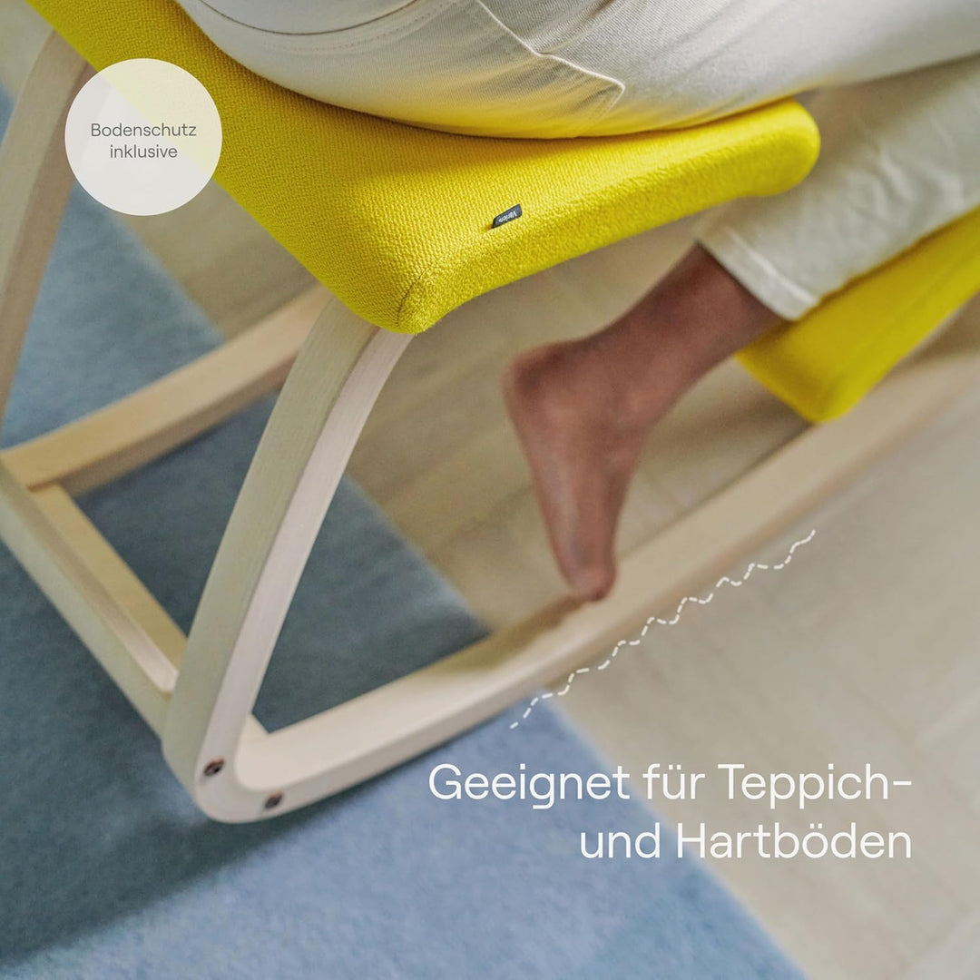 Varier Variable Balans Ergonomischer Stuhl Holz Natur/Rosa Bewegung Haltung Büro Home Office Lernen