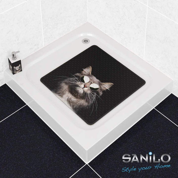 Sanilo Badematte 53 x 53 cm, rutschfeste Duschmatte für Dusche und Badewanne, Antirutschmatte maschi