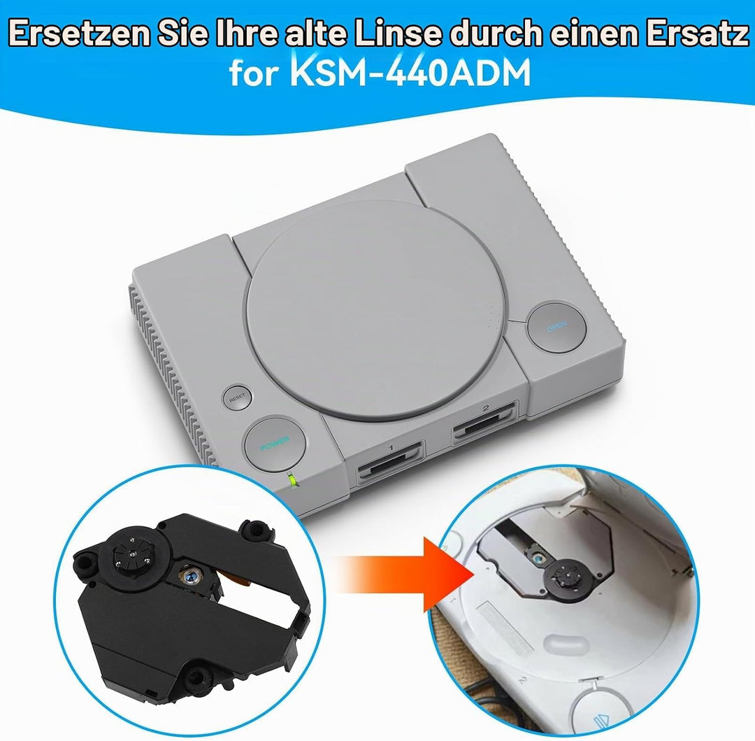 Agatige Objektiv-Reparaturteil für optisches Laufwerk KSM-440ADM, Disc Reader Lens Drive Module für