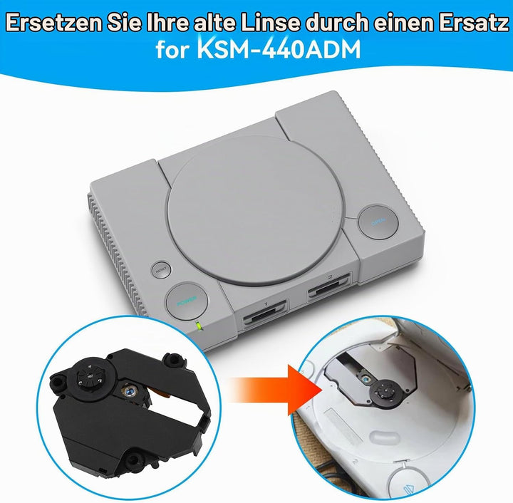 Agatige Objektiv-Reparaturteil für optisches Laufwerk KSM-440ADM, Disc Reader Lens Drive Module für
