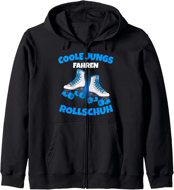 Coole Jungs fahren Rollschuh Fahrer Rollschuhe Kapuzenjacke