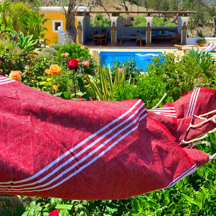 SOLTAKO Bali Strandtuch gross 200x200 aus 100% Baumwolle - Stranddecke für Familie-Saunatuch- Badetu