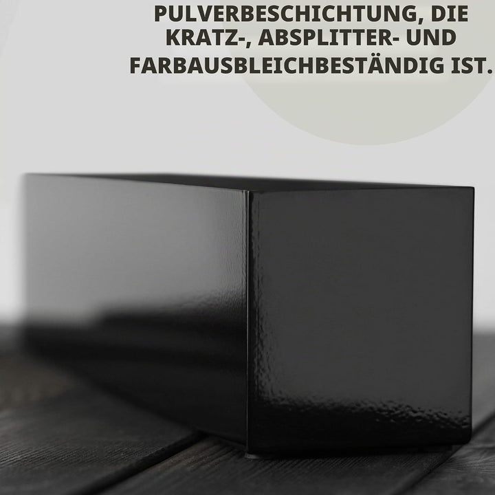 DR&Co Moderner, schwarzer Tropf-Pflanztopf,Kleiner rechteckiger Pflanztopf für Schreibtisch oder Fen