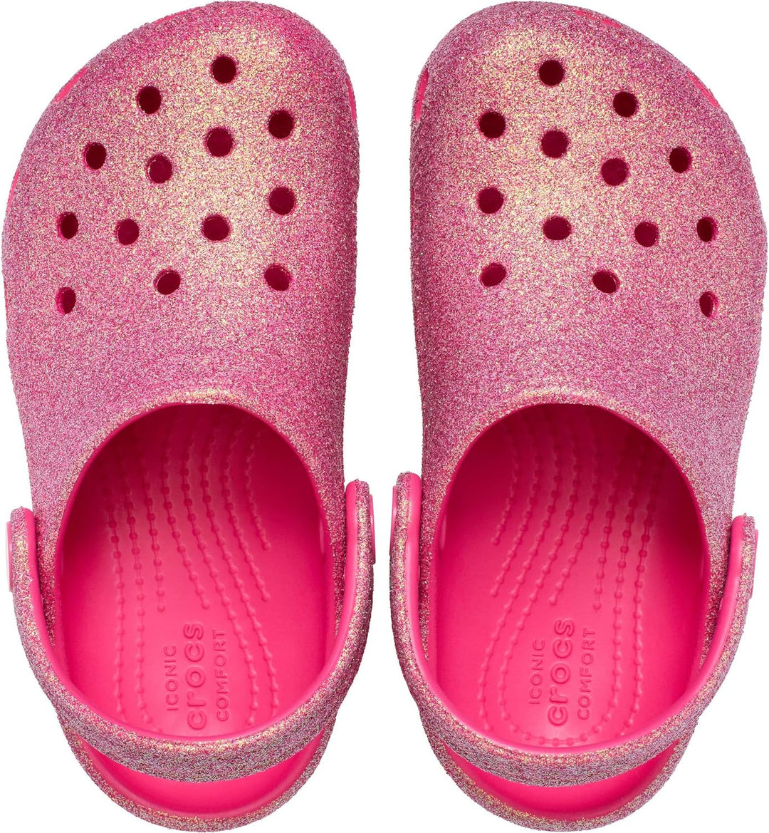 Crocs Unisex Kinder Classic Iridescent Glitter Clog K 19/20 EU Dragon Fruit, 19/20 EU Dragon Fruit