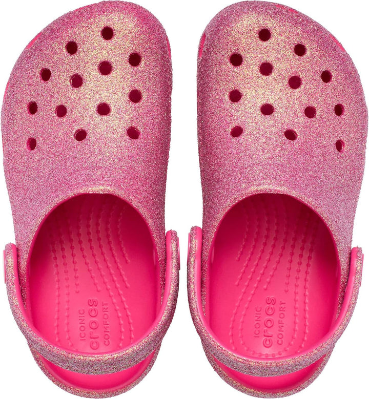 Crocs Unisex Kinder Classic Iridescent Glitter Clog K 19/20 EU Dragon Fruit, 19/20 EU Dragon Fruit