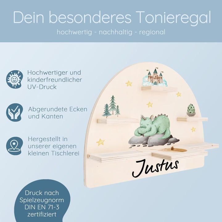personalisiertes Tonie Regal für Kinderzimmer - Magnetisches Toniebox Regal für Toniebox1 & 2 Plus F